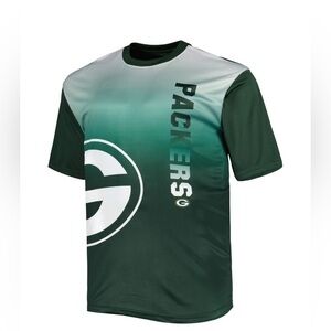 NWT Green Bay Packers Fanatics Mens Big & Tall Short Sleeve Sz XLT Green Gray
